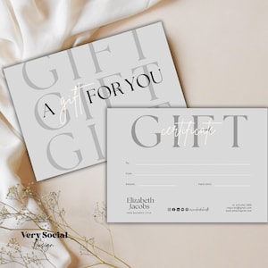 Boho Geschenkgutschein Printable Template DIY Gutschein | Bearbeitbare Business Geschenkkarte Spa Lash Salon Zertifikat Canva | SOFORTIGER DOWNLOAD