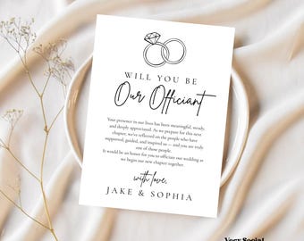 Officiant Proposal Card | Will You Marry Us | Wedding DIY Templates | Notary Public Officiant Printable | Canva | Instant Download |