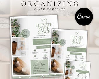 Professional Home Organizer Flyer | Home Organization Brochure | Canva | Instant Download | Editable