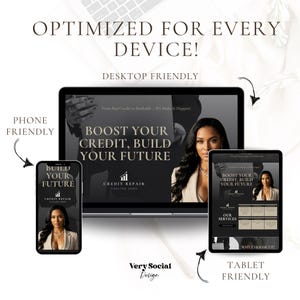 Credit Specialist Website Template: Editable Canva Design (Digital Download) image 3