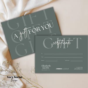 Boho Gift Certificate Printable Template DIY Gift Voucher | Editable Business Gift Card Spa Lash Salon Certificate Canva | INSTANT DOWNLOAD