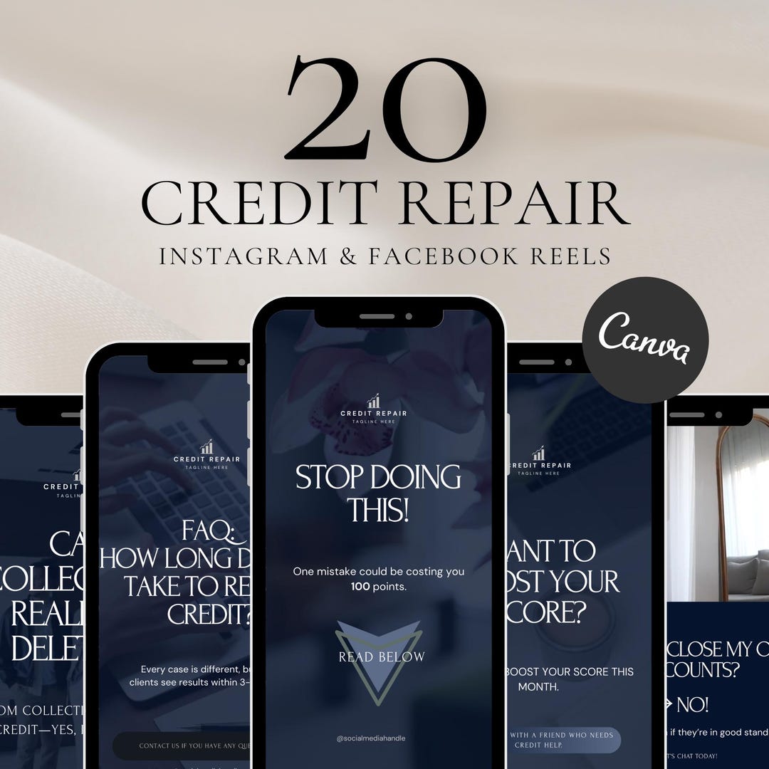 Credit Repair Reels | Finance Specialist Instagram Stories | Canva ...