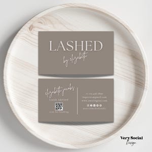 Plantilla de tarjeta de presentación de pestañas, moderna, minimalista, estética, tarjeta de presentación de belleza, editable, diseño limpio y simple, tarjeta de artista de pestañas