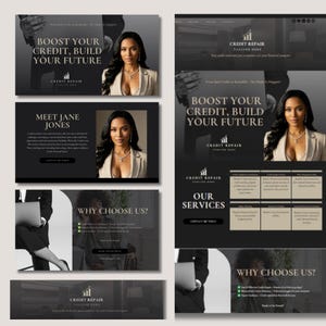 Credit Specialist Website Template: Editable Canva Design (Digital Download) image 5