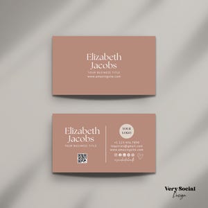 Modèle de carte de visite bohème pour les professionnels Design personnalisable moderne pour les notaires, les agents immobiliers, les agents et les propriétaires de petite entreprise Canva