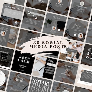 Notary Marketing | Notary Signing Agent | Notary Social Media | Loan Signing Agent | Notary Instagram Posts | Notary Posts Templates