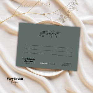 Boho Gift Certificate Printable Template DIY Gift Voucher | Editable Business Gift Card Spa Lash Salon Certificate Canva | INSTANT DOWNLOAD