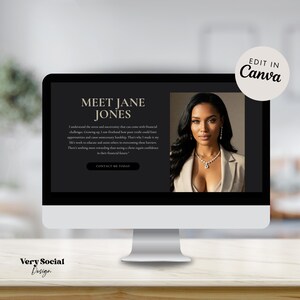 Credit Specialist Website Template: Editable Canva Design (Digital Download) image 2