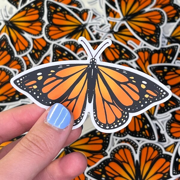 Monarch butterfly vinyl sticker | Waterproof vinyl sticker