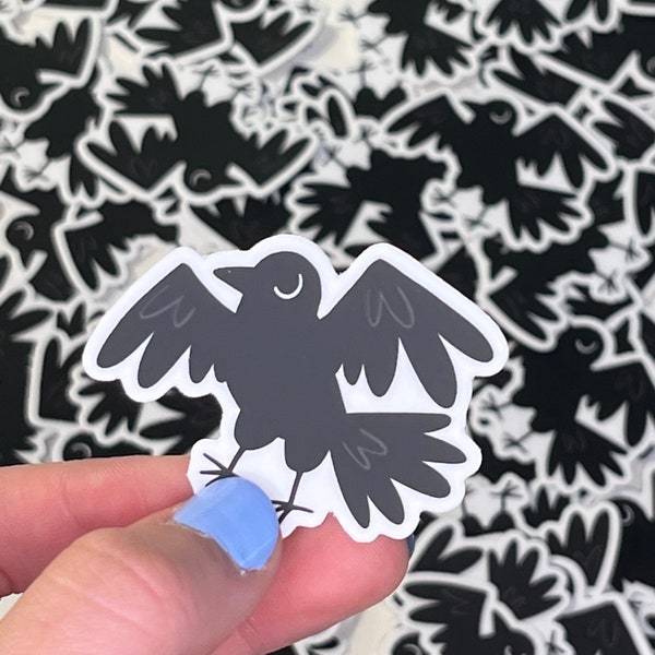 Angry Crow vinyl sticker | Waterproof vinyl sticker