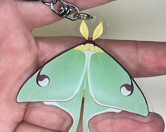 Luna Moth Acrylic Keychain