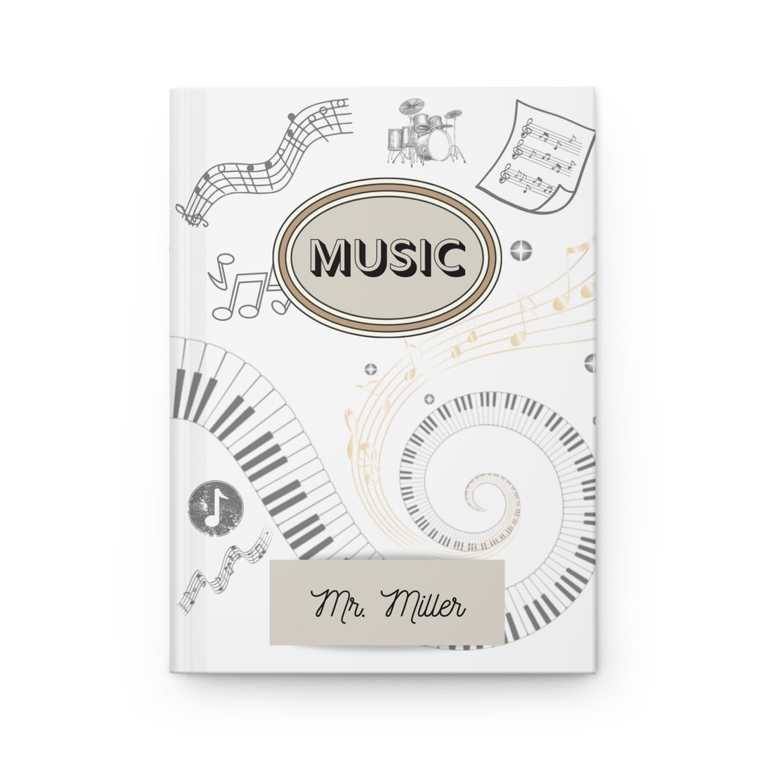 Personalized Music Journal Personalized Gift Hardcover Journal Etsy
