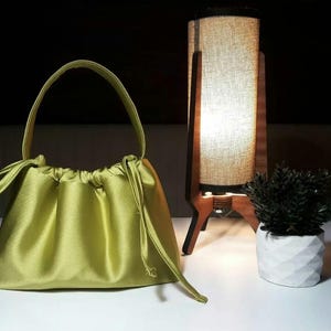 Oil Green Bag English Video Anleitung & PDF Schnittmuster / Schnittmuster / Satintasche/ Hochzeit Tasche / DIY-Handarbeit / klassische Tasche