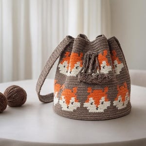 Fox bag graph pattern & Love bag tapestry crochet bag English Video Tutorial /Crochet pdf Pattern/Crochet bag/ Wayuu bag/tapestry bag