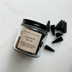 Geräucherte Birken duftende Holzkohle Weihrauchkegel | Natürlicher Raumduft - 25 g