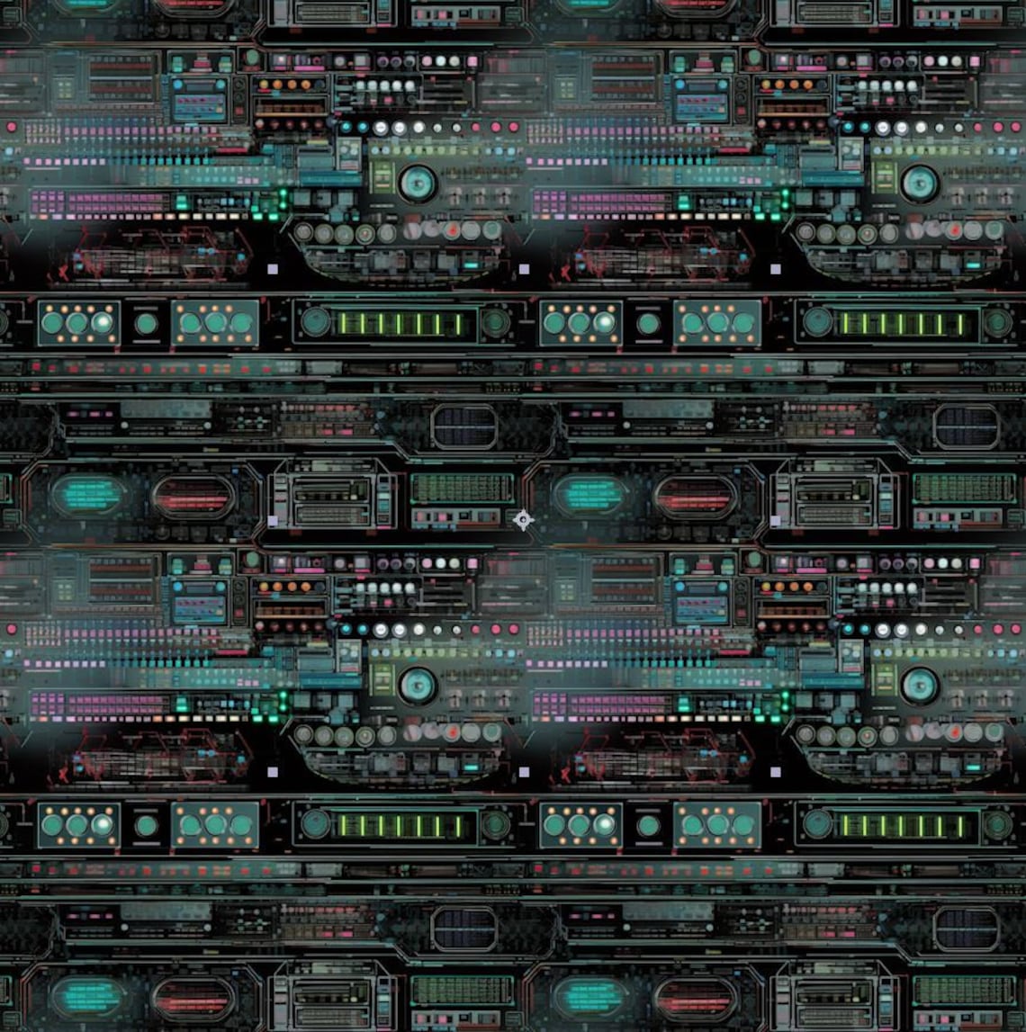 Scifi Circuitry Panel (seamless Texture Sticker) (5.5-inch LARGE ...
