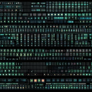 Sömlös kakel Scifi-knapptextur (oändlig klistermärke) (5,5-tums STOR klistermärke)