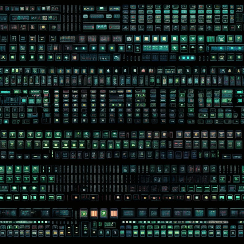 Seamless Tile Scifi Button Texture (infinite Sticker) (5.5-inch LARGE ...