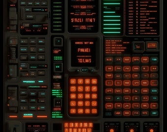 Pegatinas de botones de Battlestation_7 (pegatina GRANDE de 5,5 pulgadas)
