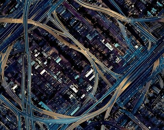 Infinite City (modello di piastrelle senza soluzione di continuità) (adesivo GRANDE da 5,5 pollici)