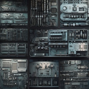 Scifi Circuitry Texture Sticker Decal  (5.5-inch LARGE Sticker)