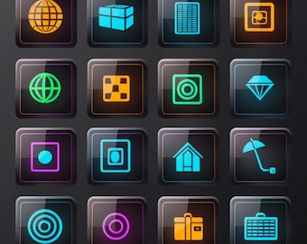 Scifi Button Icons Futuristic Chi (5.5-inch LARGE Sticker)