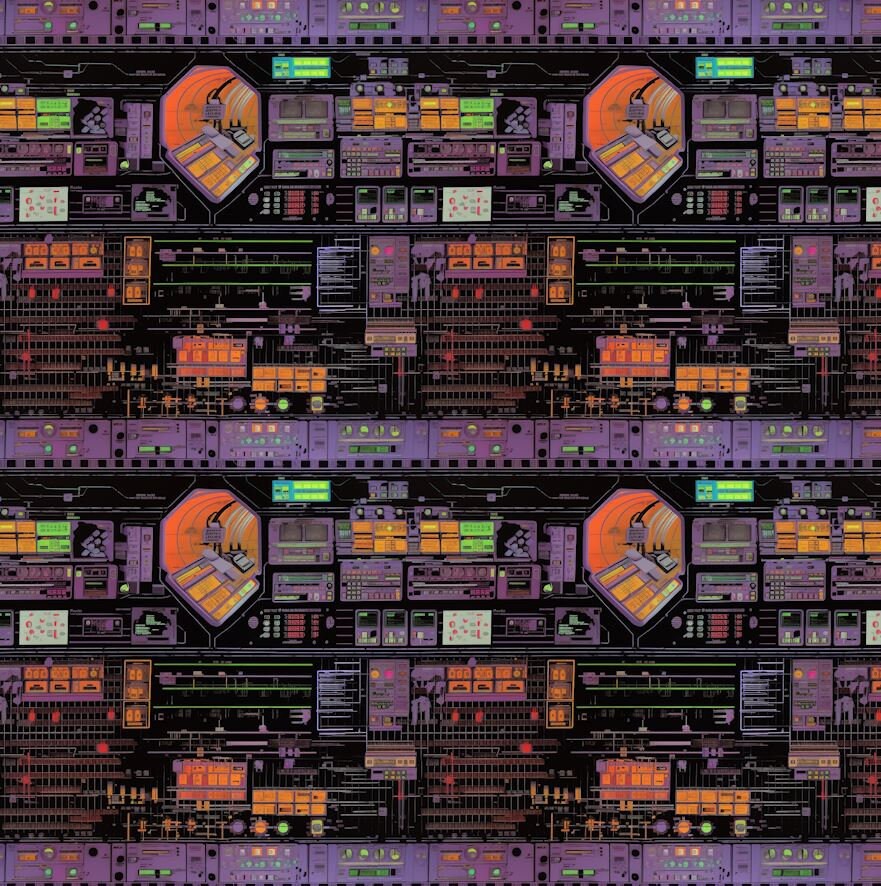 Scifi Circuitboard Texture (seamless-tile Pattern) (5.5-inch LARGE ...