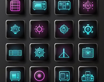 Scifi Button Icons Futuristic Psi (5.5-inch LARGE Sticker)