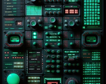 Pegatinas de botones de Battlestation_7 (pegatina GRANDE de 5,5 pulgadas)