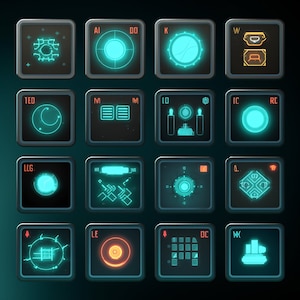Scifi Buttons Futuristic  (5.5-inch LARGE Sticker)