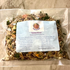 Turkey Dinner, Unprocessed Dog food, Healthy Dog Food, Real Food For Pets, Homemade Gourmet Pet Food, Dog Nutrition, Organic Dog Food Topper