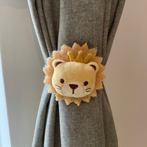 Lion Curtain Ties | Animal Curtain Holdbacks | Safari Nursery Decor