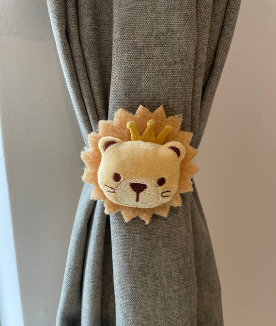 Lion Curtain Ties | Animal Curtain Holdbacks | Safari Nursery Decor