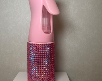 Bedazzled pink spray bottle