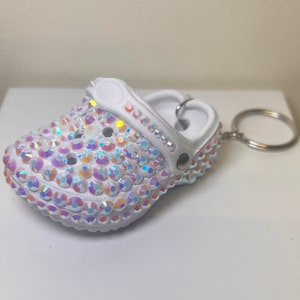 Bedazzled croc keychain