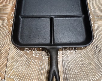 Lodge Cast Iron Vintage Bacon and Egg Skillet Square - fully marked