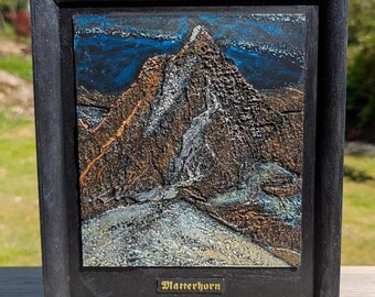 Relieve 3D/pintura del Cervino