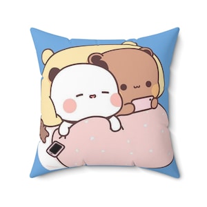 Bubu and Dudu Spun Polyester Square Pillow