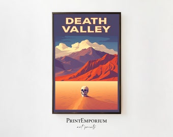Death Valley National Park Travel Poster, National Park Poster, Death Valley Poster, Death Valley Art Print, California Art, Large Wall Art