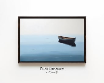 Canoe Painting, Lake Art Print, Cottage Wall Art, Fine Art Print, Cottage Decor, Bedroom Decor, Canoe Wall Art, Cottage Painting, Large Art