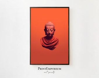 Buddha Wall Art, Minimalist Wall Art, Minimalist Buddha Wall Art, Home Decor, Zen Wall Art, Buddha Art, Large Buddha Wall Art, Modern Art