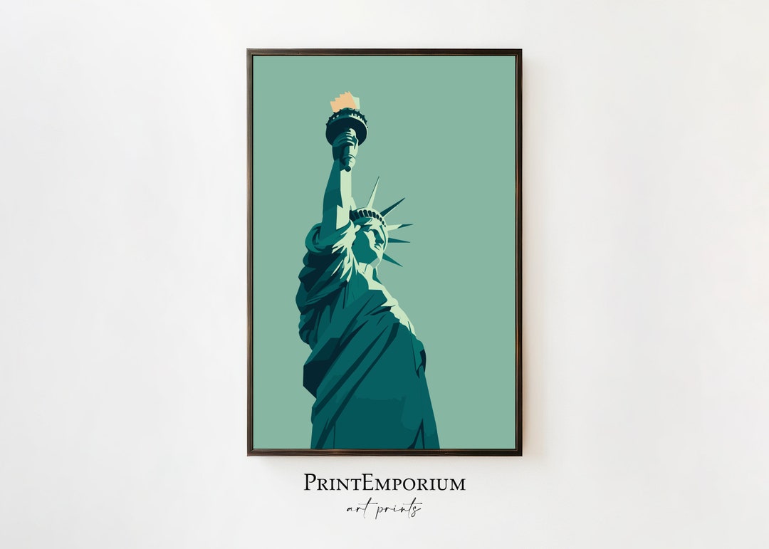 Minimalist Statue of Liberty Poster Statue of Liberty Print - Etsy