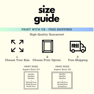 K&ouml;nnte beinhalten: Ein Gr&ouml;&szlig;enleitfaden f&uuml;r den Druck mit kostenlosem Versand. Der Leitfaden zeigt verschiedene Druckgr&ouml;&szlig;en in Zoll und Zentimetern mit Seitenverh&auml;ltnissen von 2:3 und 3:2.