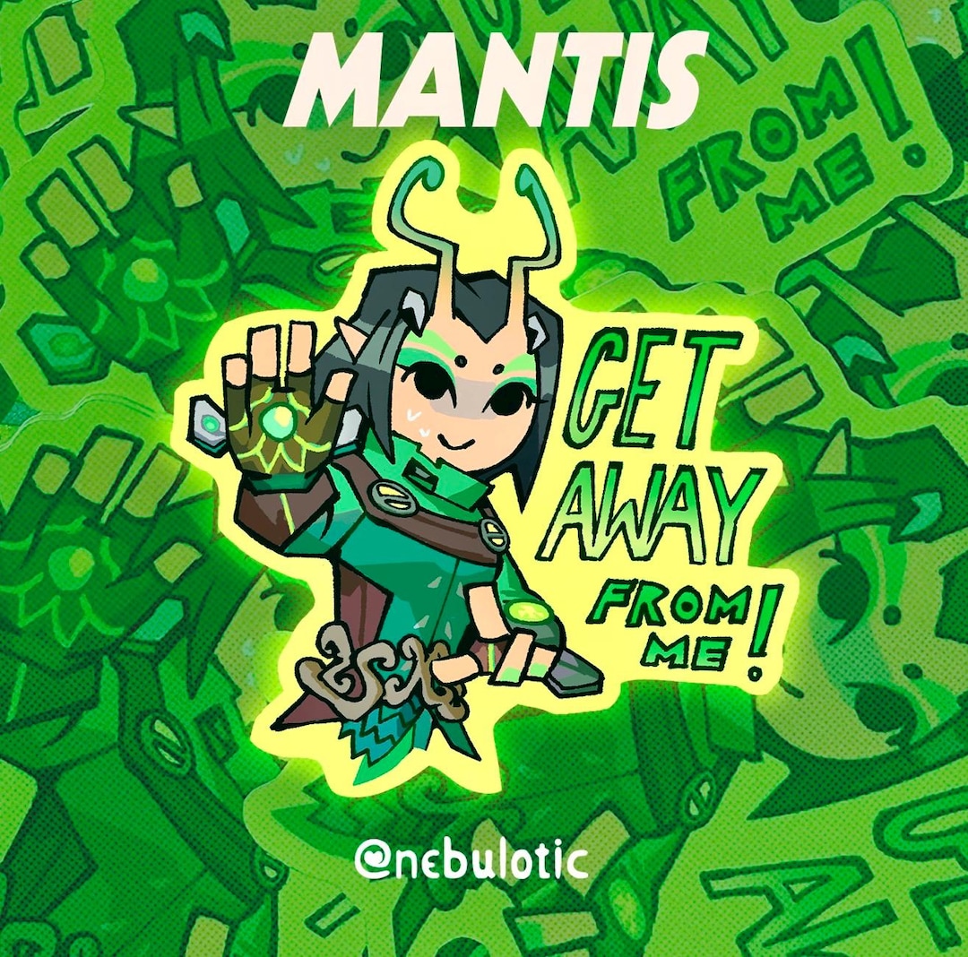 Mantis Sticker Marvel Rivals MANTIS | Marvel Rivals Green Support Sticker - Etsy