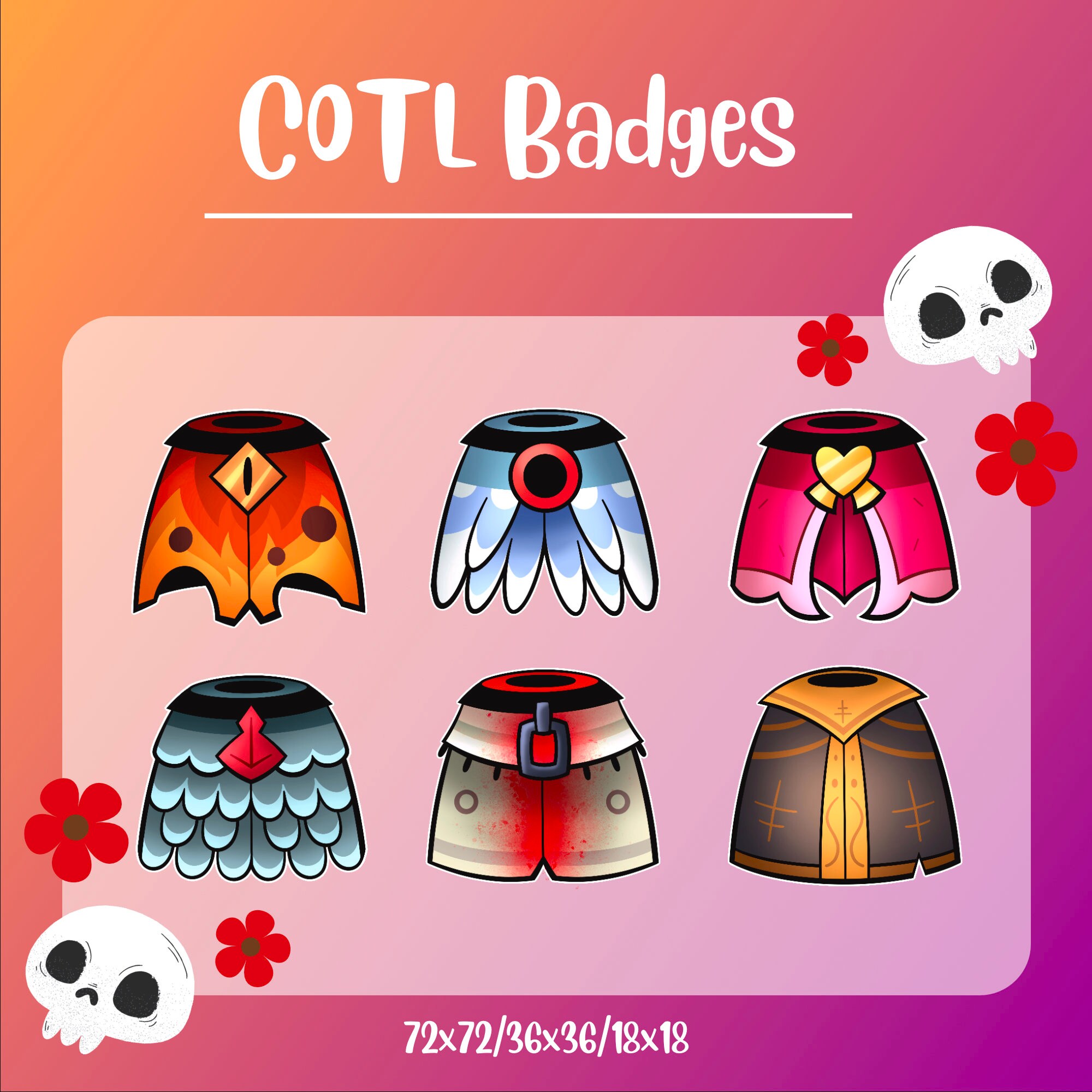 Cult of the Lamb Fleece Badges for Twitch - Relics of the Old