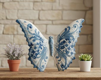 中国の陶器の蝶の模型の花と草の色の模様 - Etsy 日本