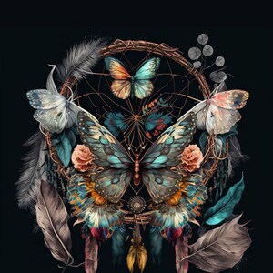 Boho Butterflies Dreamweaver Download Print Art