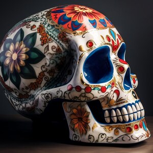 Sugar Skull Digital Print Download Wall Art