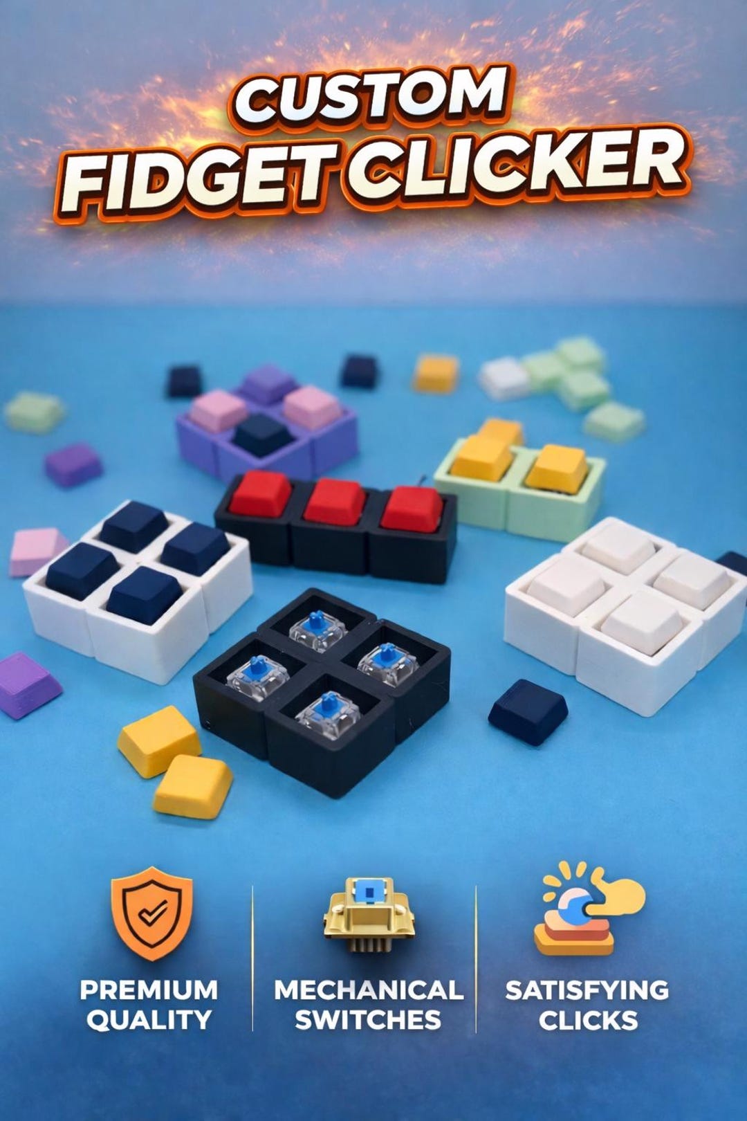 Clicky Fidget Toy | 3D Printed Sensory Desk Toy - Etsy UK
