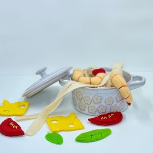 Felt Pasta Play Set Sensory Play Pasta Montessori Felt Toy Food Pretend Play Pasta Education Kitchen Set Daycare Pasta Kit Kindergarten